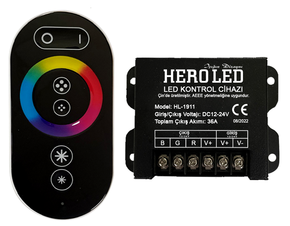 36 AMPER TOUCH (DOKUNMATİK) RGB LED KONTROL CİHAZI