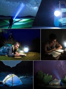 3 Watt Şarj Edilebilir Güneş Enerjili Solar El Feneri 3 Modlu Kamp Lambası