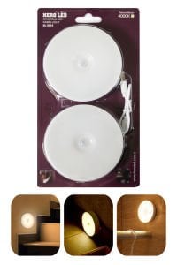 2'li Paket Şarjlı Sensörlü Mıknatıslı Kabin Led Aydınlatma Lamba Koridor Dolap Dekoratif Spot Aydınlatma Natural 4000K