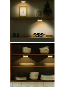 2'li Paket Şarjlı Sensörlü Mıknatıslı Kabin Led Aydınlatma Lamba Koridor Dolap Dekoratif Spot Aydınlatma Natural 4000K