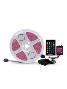 5 Metre 3528 Tek Çipli Iç Mekan Rgb Şerit Led Set Kutulu