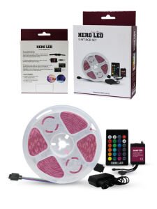 5 Metre 3528 Tek Çipli Iç Mekan Rgb Şerit Led Set Kutulu