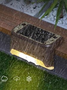 4 Adet Solar Güneş Enerjili Şarj Edilen Köşebent Merdiven Veranda Bahçe Led Lamba 3200K