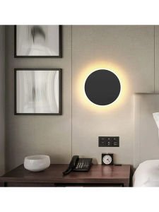 10W Yuvarlak Dokunmatik Duvar Aplik Modern Duvar Lambası 3 Renk Modlu Duvar Aydınlatması