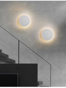 16W Yuvarlak Dokunmatik Duvar Aplik Modern Duvar Lambası 3 Renk Modlu Duvar Aydınlatması