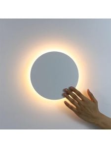 16W Yuvarlak Dokunmatik Duvar Aplik Modern Duvar Lambası 3 Renk Modlu Duvar Aydınlatması