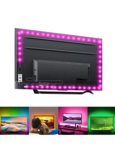 3 Mt USB TV Monitör Arkası Bluetooth Rgb Şerit Led Set 16 Renkli Dekoratif Aydınlatma