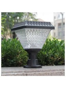 50W Kumandalı Solar Set Üstü Bahçe Armatürü IP65 Beyaz+RGB Renk