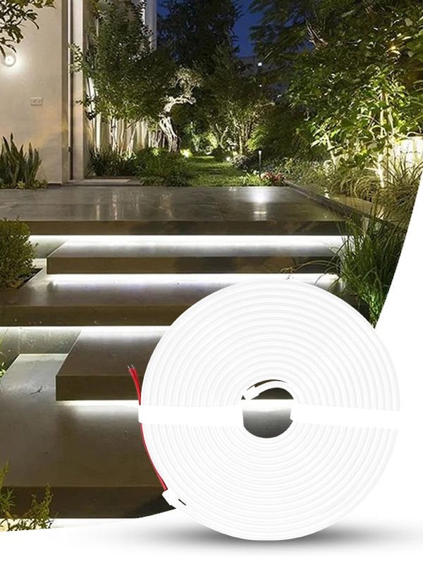 12V NEON ŞERİT LED 5 METRE NEON LED BEYAZ