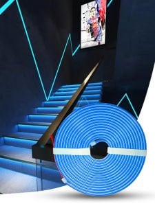 12V NEON ŞERİT LED 5 METRE NEON LED MAVİ