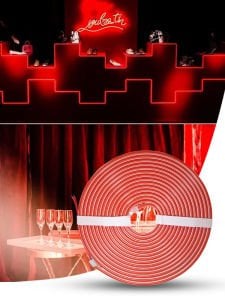 12V NEON ŞERİT LED 5 METRE NEON LED KIRMIZI