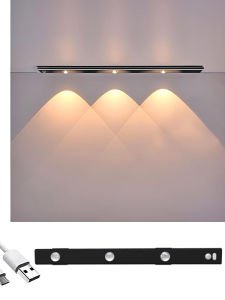 40 cm 4W Hareket Sensörlü Şarjlı Sensörlü Taşınabilir Led Cabinet 3 Renkli