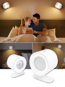 5W Çift Taraflı Şarjlı Led Aplik 360° Dönebilir Duvar Aplik
