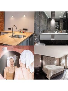5W Çift Taraflı Şarjlı Led Aplik 360° Dönebilir Duvar Aplik