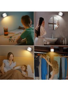 5W Çift Taraflı Şarjlı Led Aplik 360° Dönebilir Duvar Aplik