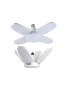 60W 4+1 Pervane Led Ampul Katlanabilir Ampul 4 Kanatlı Süper Güçlü E27 Lamba Beyaz Işık