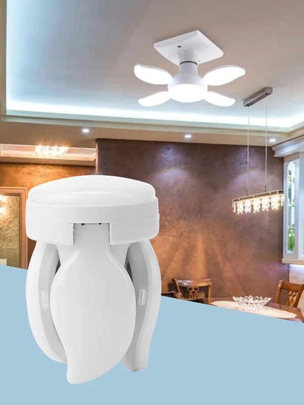 20 Watt Katlanabilir Mini 4+1 Mango Pervane Led Ampul Beyaz Işık E27 Duylu