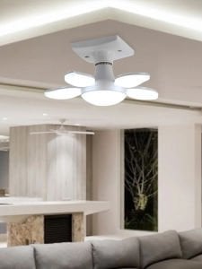 20 Watt Katlanabilir Mini 4+1 Mango Pervane Led Ampul Beyaz Işık E27 Duylu
