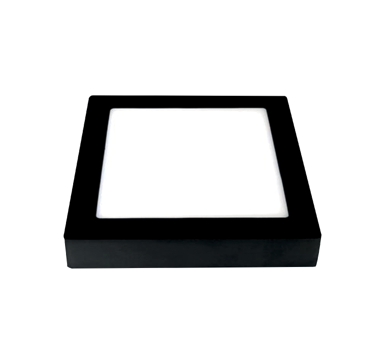 24 Watt Siyah Kasa Sıva Üstü Kare Led Panel