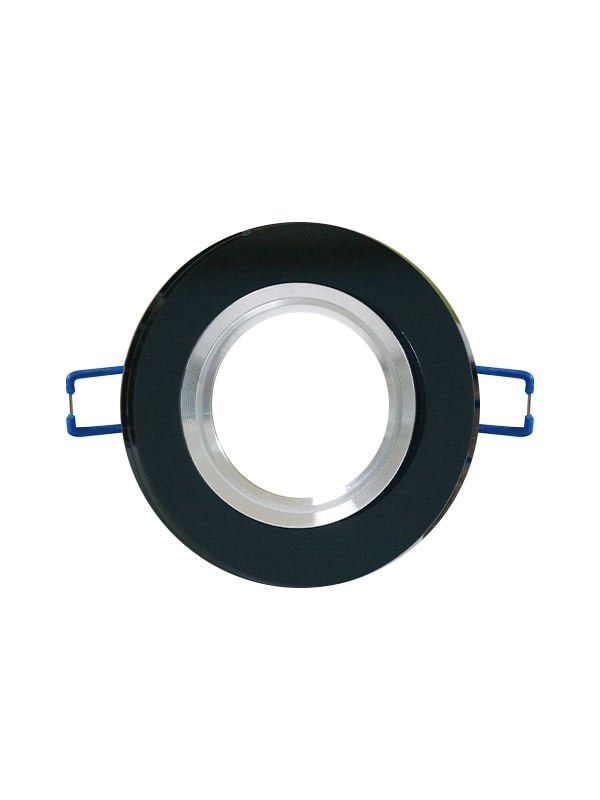 Valencia Sıva Altı Yuvarlak Dekoratif Cam Spot Kasası Siyah Ayna