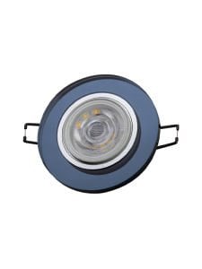 Valencia Sıva Altı Yuvarlak Dekoratif Cam Spot Kasası Siyah Ayna