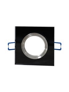 Valencia Sıva Altı Kare Dekoratif Cam Spot Kasası Siyah Ayna