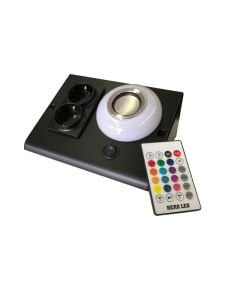 6W Müzik Çalarlı Tezgah Altı Aydınlatma Rgb Ledli Bluetooth Hoparlörlü Kumandalı Mutfak Aydınlatma SİYAH