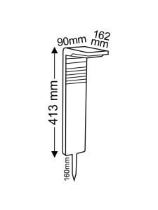 10W Solar Bahçe Armatür Güneş Enerjili Solar Led Kazıklı Çim Armatürü Bahçe Yer Aydınlatma