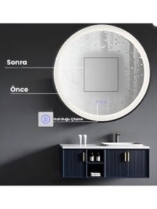 12V Ayna Arkası Dokunmatik Anahtar 2 Tuşlu Buhar Çözücü On-Off Dimmer + Rezistans