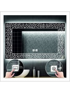 12V Ayna Arkası Dokunmatik Anahtar 2 Tuşlu Buhar Çözücü On-Off Dimmer + Rezistans