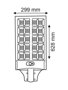 1200 Watt Solar Sokak Armatürü - Beyaz Işık