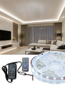 5 Metre 4040 Şerit Led Tak Çalıştır Hazır Set -  Aç Kapat Kumandalı Dimmerlı Şerit Led Set