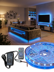 5 Metre 4040 Şerit Led Tak Çalıştır Hazır Set -  Aç Kapat Kumandalı Dimmerlı Şerit Led Set