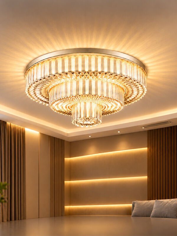 HL-3130 60W MODERN KRİSTAL PİRAMİT LED ARMATÜR TAVAN LAMBASI SIVA ÜSTÜ LAMBA E27 DUY AVİZE
