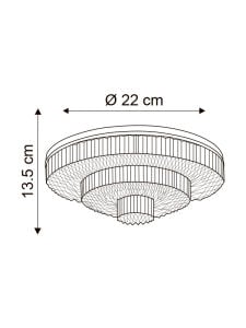 HL-3130 60W MODERN KRİSTAL PİRAMİT LED ARMATÜR TAVAN LAMBASI SIVA ÜSTÜ LAMBA E27 DUY AVİZE