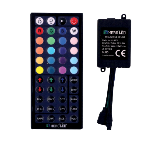 12 Amper 44 Tuşlu RGB Led Kumanda Kontrol Cihazı