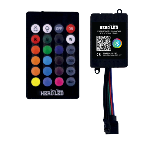 12A BLUETOOTH KUMANDALI RGB KONTROL CİHAZI